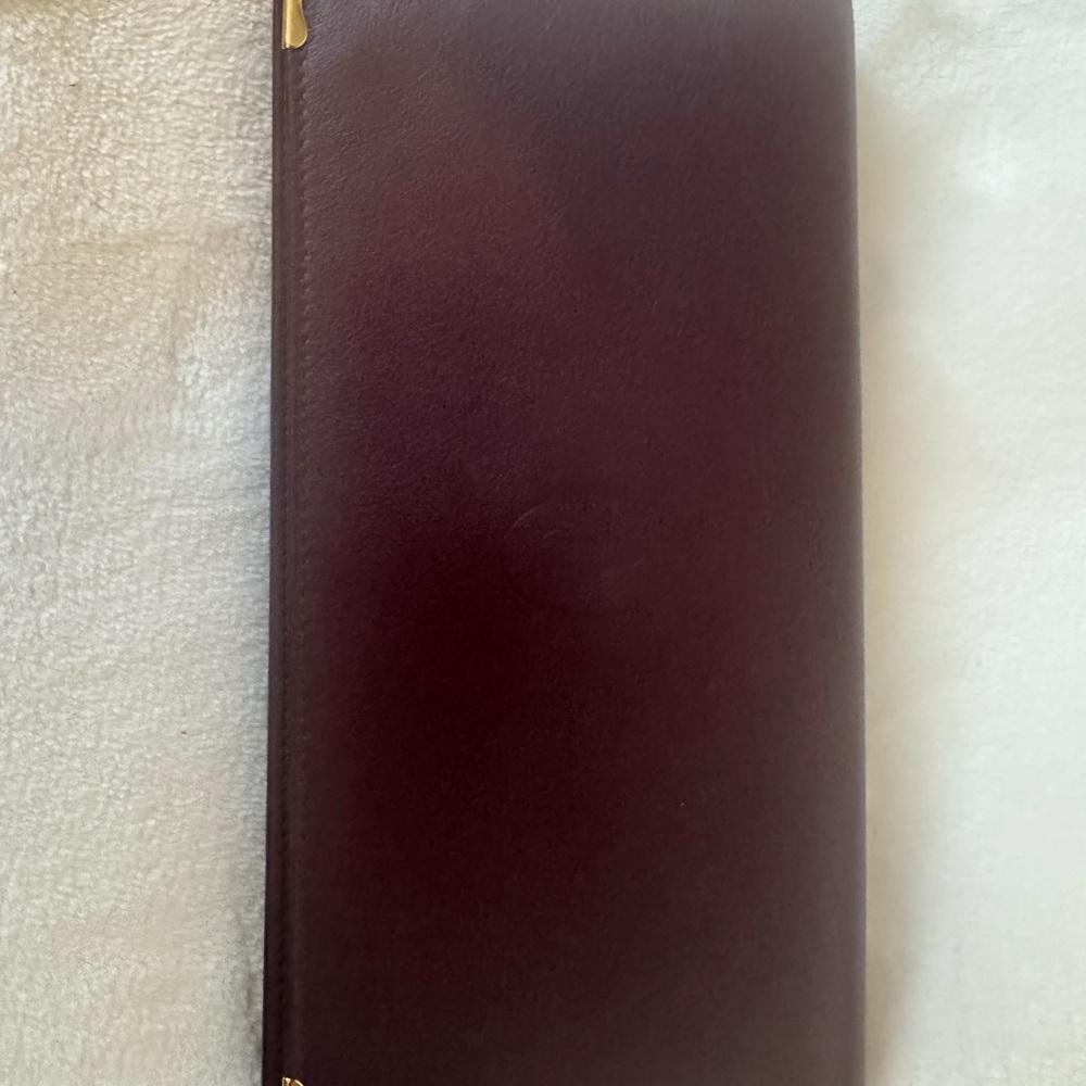 Cartier Burgundy Leather Card Holder